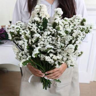 1 bukett konserverade förgätmigejblommor - Evigt torkade förgätmigejblommor, lämpliga för bröllop, bondgårdsdekor, jul, alla hjärtans dag, mors dag-presenter, fotorekvisita | Lila, gul, vit, rosa, torkade blommor