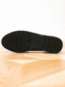 Women's Retro Color Block Round Toe Flat Loafers, Outdoor Casual Shoes For Spring & Autumn - Multicolor - View 8