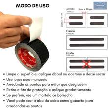 Fita Antiderrapante  Adesiva Piso 50 mm x 5 m preta - NOVE54