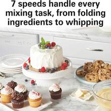 Batidora pedestal Hamilton Beach 63390 siete velocidades negra incluye tres accesorios batir profesional cocina repostería hogar - Tipo de Enchufe A USA (110-127V) - Ver 8