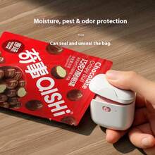 1 Snack Packaging Bag Sealing Machine, Built-In Lithium Battery USB Charging Small Household Sealing Machine, Portable Mini Sealing Machine For Picnics And Outings, Hand Pressure Plastic Sealing Machine, Plastic Bag Sealing Tool, Suitable For Resealing Potato Chip Bags, Biscuit Bags, Snack Bags, With Built-In Magnetic Suction Function, Comes With A Charging Cable, Very Suitable For Family And Travel Use