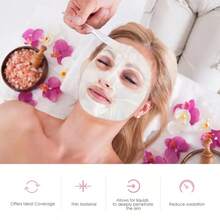 100/300/500 Folhas Descartáveis de Máscara Facial de Plástico + Essência de Cúrcuma, Folhas de Máscara de Preservação Transparente DIY, Folhas de Máscara Transparente Ultrafina de Bloqueio de Umidade para Salões, Cuidados Faciais, Hidratação, Folhas de Máscara de Plástico Descartáveis