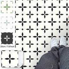 10/20 PIEZAS Baldosas de piso autoadhesivas de 20.32cm x 20.32cm, piso de vinilo impermeable, piso DIY, adecuado para baño, cocina, chimenea, casa de mascotas, escaleras, dormitorio, pared/verde/blanco/negro/verde claro