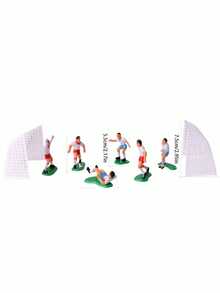 18 piezas o 8 piezas Decoraciones para pastel de fútbol, Decoraciones para cupcakes de fútbol, Personajes de jugadores de fútbol para fiesta de cumpleaños de fútbol, fiesta deportiva, fiesta con tema de fútbol/soccer para hombres (Problemas de artesanía, el teñido de personajes es normal, no compre si le molesta)