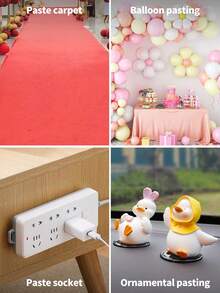 Nastro biadesivo extra forte, adesivo multifunzionale adatto per pareti, vetro e metallo, impermeabile, molto adatto per artigianato, utilizzato in casa/ufficio, trasparente, con forte adesione a tessuti, cartongesso e legno, ideale per strumenti di decorazione domestica, adesivi, decalcomanie da parete - Multicolore - Visualizzare 8