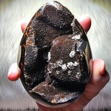 Black Turtle Shell Stone Egg Crystal Stone(Rock Crystal Has Natural Cracks, Not Damage. - Multicolor - View 5