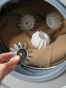 随机宠物毛发去除器，可重复使用，无需电力，非常适合去除衣服上的狗和猫毛，适用于洗衣机，可重复使用的烘干球，减少皱纹并节省干燥时间 - 彩色 - 查看 6