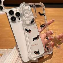 Funda de teléfono personalizada transparente con diseño de perro a prueba de golpes de cuatro esquinas para Apple 16/16Pro/16 Plus, regalo unisex para el Día de la Madre y el Día del Padre para esposa, esposo, novia, novio - Colores mixtos - Ver 6