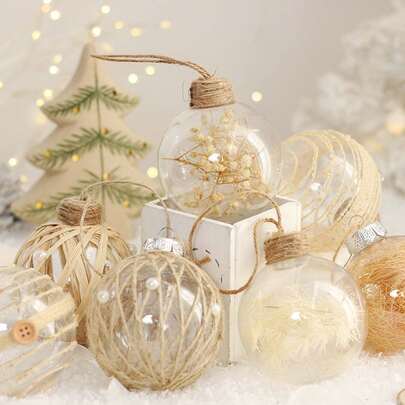 6PCS Christmas Ball Ornaments Set With Top Tier Surface Finishing Processes Decoration Suitable For Weddings Engagements Home Decor Christmas Decorations Room Decor Winter
