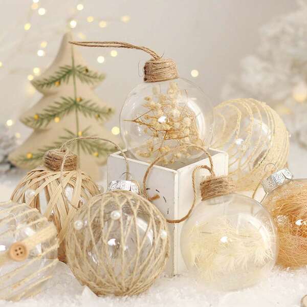 6PCS Christmas Ball Ornaments Set With Top Tier Surface Finishing Processes Decoration Suitable For Weddings Engagements Home Decor Christmas Decorations Room Decor Winter