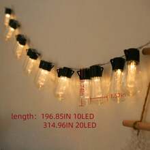 1PC 5M10LED/8M20LED Outdoor Waterproof Solar LED Papaya Light String, With Eight Lighting Modes, Suitable For Parties, Camping, Gatherings, Houses, And Path Decoration - Papaya Lamp (lithium Battery) - View 9