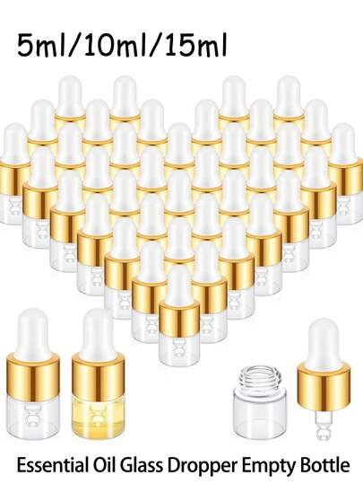 5ml/10ml/15ml-Frosted Glass Dropper Bottles - Refillable Essential Oil & Perfume Sample Vials With Glass Pipette Dropper Cap; Small Serum & Eye-Dropper Style Bottles For Aromatherapy, Skincare Serums, Cosmetic Samples, Diy Blends, Fragrance Testing & Travel; Leak-Resistant, Reusable, Portable Glass Dispenser - Ideal For Perfumers, Estheticians, Makeup Artists, Therapists & Travel Lovers