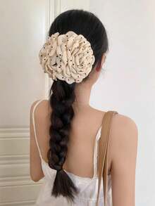 1/2pcs Fashionable Sweet Polka Dot 3D Floral Hair Claw Clips, Gentle Elegant Bun Holder, Large Hair Claw For Ponytail, Elegant Accessory For Going Out, Dates, Parties, Holidays, Ideal Gift For Valentine's Day, Thanksgiving Birthday Winter Hair Clutch Elegant Hair Clips Women Hair Accessories Flower Hair Clip Summer Beach Vacay,Travel - Multicolor - View 4