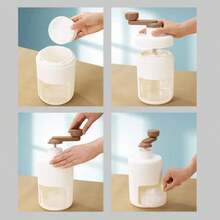 手动碎冰机，小型家用冰粉机，冰淇淋魔法冰粉机，磨冰机，白色喇叭形 - 白色 - 查看 6