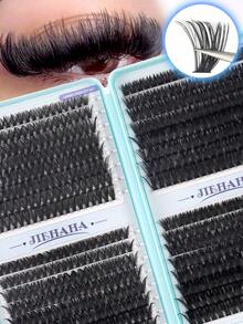 640PCS Personal Eyelash Bundle High Volume 10D-40D/30D+40D+50D+60D/50D+60D+80D+100 10-16mm DIY Eyelash Bundle Extra Thick, Natural Look And Density, Ultra Soft, Ultra Lightweight Reusable Individual Split False Eyelash Eyelash Extension Kit For Use At Home Or In Your Daily Life, Weddings, Appointments, Parties, Music Festivals, And Christmas,Individual Eyelashes,Cluster Lashes,Lasheslash Clusters,Eyelash Clusters,Individual Eyelashes,Lashes,Fake Lashes - DD - 查看 10