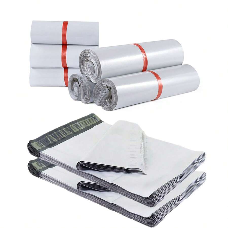 10/20/30/50/100 件白色聚乙烯邮寄袋，用于服装的运输袋，自封运输信封，邮寄信封，邮寄聚乙烯袋，适用于小型企业、精品店 - 彩色 - 查看 1