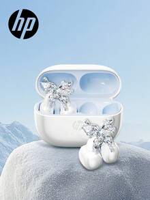 HP 夹耳式蓝牙无线耳机，带 TWS 立体声、ENC 通话降噪、IPX4 防水、5.4 自动配对耳机、带麦克风触控的无线耳机（适用于 Android 和其他系统）、带麦克风的游戏耳机和扬声器，是送给学生和办公室工作人员的绝佳节日母亲节礼物 - 套裝 - 查看 13