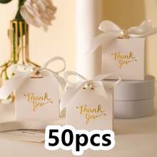 20/50个装白色礼品包装盒，配高级丝带和珍珠装饰 - 适用于派对、生日、婚礼、情人节等场合的礼品盒 - 彩色 - 查看 21