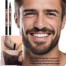 Caneta Delineadora e Microblading de Sobrancelha 2 em 1 À Prova d'Água, Caneta Delineadora de Ponta Dupla à Prova de Borrões e Lápis de Sobrancelha de Longa Duração, Duo de Maquiagem Fácil de Viajar para Iniciantes