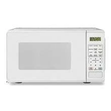 Mainstays 0.7 Cu Ft Countertop Microwave Oven, 700 Watts, White, Child Safety Lock