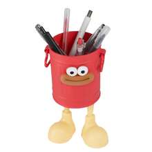 5个彩色大嘴巴铅笔筒，长腿大嘴怪兽铅笔杯带字母贴纸，桌面收纳桶造型，可爱趣味香肠嘴化妆刷收纳盒，DIY桌面文具收纳包 - 彩色 - 查看 47