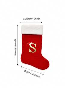 Large Christmas Stocking, Christmas Decoration English Letter Small Pendant, Letter Socks, Cartoon Gift Bag For Children