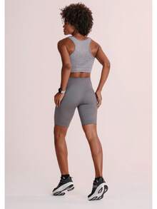 Max Lupo Bermuda Shorts With Silicone Waistband Academia Fitness Original - than chì - Xem 4