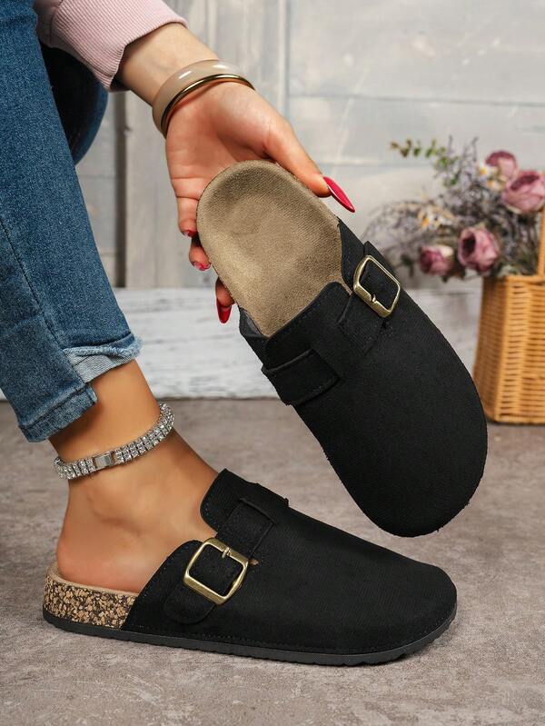 Women's Flat Slippers, Indoor Slippers, Round Toe Slip-On Shoes, Classic , Casual Minimalist Women Shoes