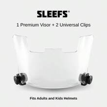 - Visera para casco de ftbol profesional, para cascos juveniles y adultos, incluye clips para visera - Transparente - Ver 3