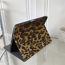 1 件豹纹印花图案保护性对开式桌面保护套 - 适合大胆时尚风格的爱好者，带笔架，兼容 iPad 10.9/10.2/ Air 5th Gen/Pro11/10th/9.7/Air 2/iPad（7th Gen）/ iPad（8th Gen）/ iPad Air 4/5/iPad Pro 11/iPad 10th 代 10.9 英寸 2022 智能保护套/iPad Air 13(M3 2025)/iPad Air 11(M3 2025)/iPad Air 11(M3 2025)/iPad 11(A16 2025)/Galaxy Tab S10+/S9/A9，自动睡眠/唤醒功能 - 彩色 - 查看 2