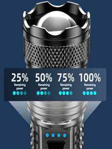 1 lanterna LED recarregável superbrilhante - luz tática de alta intensidade, carregamento USB, 3 modos, bateria 18650 de longa duração, design ergonômico, adequada para camping, caminhadas, aventuras ao ar livre, emergência em caso de falta de energia, portátil