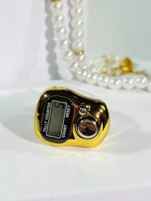 New Metal-Feeling Electronic Button Counter Finger Ring - ABS Material, Islamic Tasbih. Compact And Portable, Suitable For Daily Use. Manual Button Counter For Counting, Random Color Counter Finger Ring, Calculator Accessory, Applicable For Stores And Commercial Use. - Multicolor - View 6