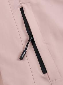 女士连帽运动夹克，户外风衣 - 淺粉色 - 查看 7