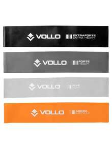 Kit Of 4 Elastic Bands Multifunctional Exercise Yoga Physiotherapy Mini Bands Vollo – Functional Training, Strength And Resistance At Home Or At The Gym - Varied - View 2