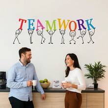 Office Wall Decal Teamwork Quote Wall Sticker Decor Inspire Office Quote Motivation Idea Wall Art PVC Motivational Words Business Mural
