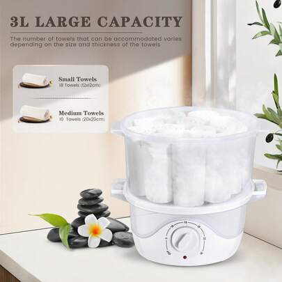 Towel Warmer Steamer – 3L Large Capacity, Fast Heating To 202℉ In 5 Mins | SPA Facial Moisturizing Tool For Shaving, Barber Shops, Salons