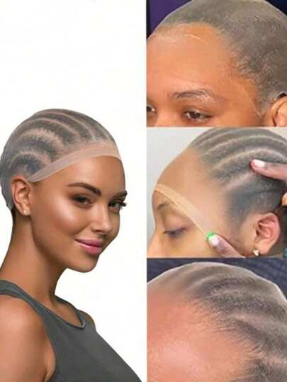 10pcs Skin-Tone Highly Elastic Wig Caps, Suitable For Women's Styling, Home, Performance, Wedding And Other Occasions