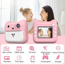 儿童即时打印相机，可打印照片的即时相机，适合3-12岁男孩女孩的圣诞节、生日和新年礼物，3-10岁幼儿的便携式玩具 - 多色 - 查看 11