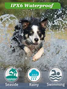 USB Rechargeable Automatic Anti-Bark Dog Collar, Waterproof Anti-Barking Training Collar, Control Collar, Smart Bark Stopper, Pet Supplies, Suitable For Small & Medium Dogs, All Breeds, Black