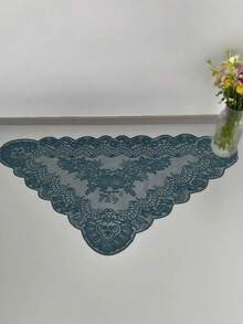 130cm*60cm/1pc Malachite Green Lace Trim, Decorative Fabric For Clothing, Headwear, Lampshades, Tablecloths