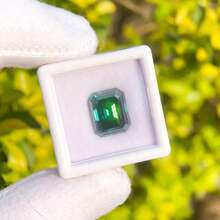 1pc High Quality Fashion Moissanite Fancy Cut Emerald Green Gemstone For Jewelry Setting And Decoration - Green - View 3
