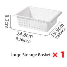 [节省空间的储物整理器] 2 层拉出式储物整理器 - 大容量节省空间的抽屉，适用于厨房和浴室必需品，混合颜色塑料材质 - 彩色 - 查看 15