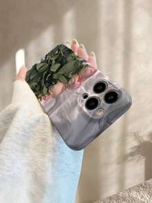 PinkRose Bouquet Film-Style Hard Phone Case With Precision-Cut Holes, Four-Corner Anti-Drop Camera Enhanced Protection, Prevent Wear And Tear, Comfortable Feel, Protective Buttons, Breathable Heat Dissipation, Dustproof, For Men And Women For Phone 11/12/13/14/15/16 Plus Promax Pro Series. - White - View 5