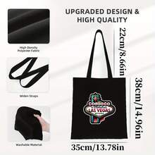 1pc Welcome To Fabulous Las Vegas Canvas Tote Bag - Vibrant Printed Design, Reusable Multifunctional Shoulder Shopping Bag, No-Closure Fashion Backpack For Everyday Use, Travel Bag