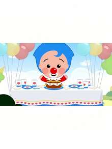 Plim Cartoon Pig Circus Birthday Party Background Decoration Banner Festival Warm Theme Party Photography Background Props JC-74