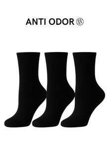 Kit 4 Pares de Meias Pretas Cano Longo Médio Unissex – Versáteis e Confortável para o Dia a Dia - Preto - Visão 4