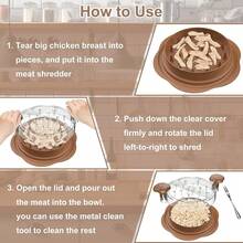 Manual Meat Shredder & Chicken Shredder  - Kitchen Shredding - Brown - View 6