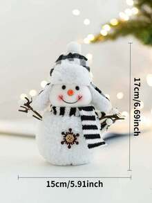 1 件圣诞装饰品雪人娃娃玩偶玩具娃娃摆件新年礼物圣诞树适用于橱窗场景/圣诞装饰/圣诞礼物等。