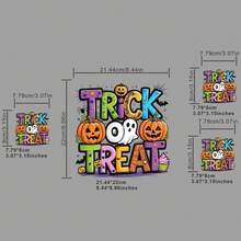 3 قطع/3 قطع/4 قطع من ملصقات عناصر الرسائل لهالوين للخدع، ملصقات قابلة للغسيل من الدرجة الأولى للتطبيق بالحرارة على الملابس والقمصان والحقائب والوسائد والشارات والقبعات البيسبول والحقائب وغيرها