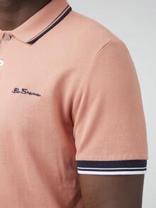 Polo Básico Signature Ben Sherman  Verano    Regular    Botón delantero  Ribete en contraste  Botón - Rosa - Ver 3